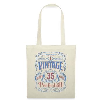Vintage Crafted To Perfection 35th Birthday - Stoffbeutel - Natur - Vorne
