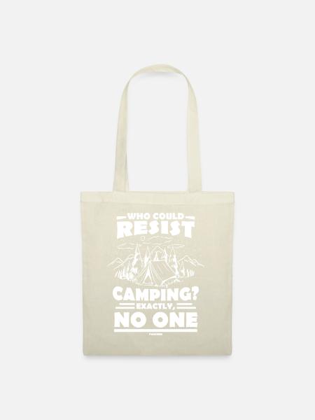 Camping Campingplatz Urlaub Zelt Geschenk - Stoffbeutel - Natur