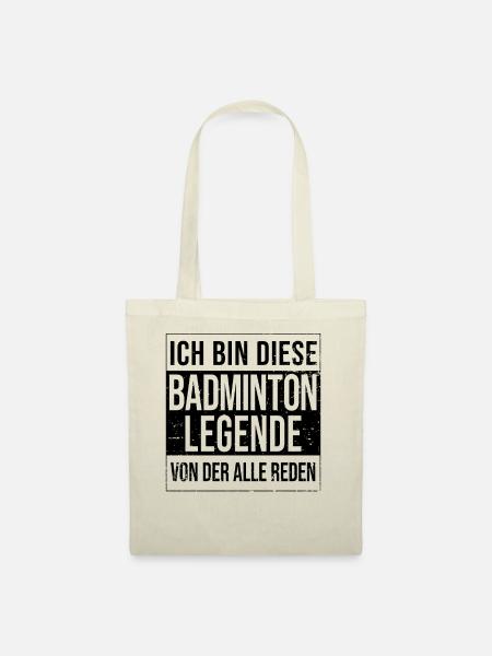 Federball Geburtstag geboren Legende Badminton - Stoffbeutel - Natur