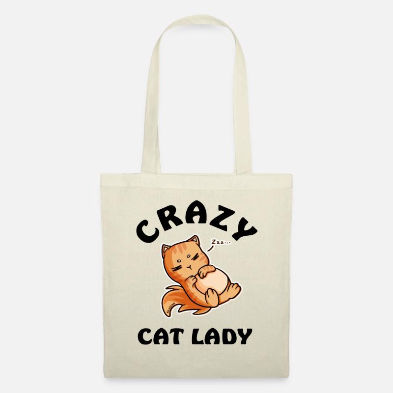 Crazy Cat Lady - Stoffbeutel - Natur