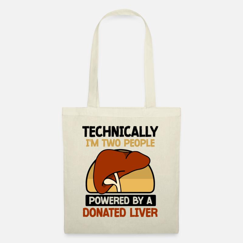 powered by a donated Liver - Stoffbeutel - Natur
