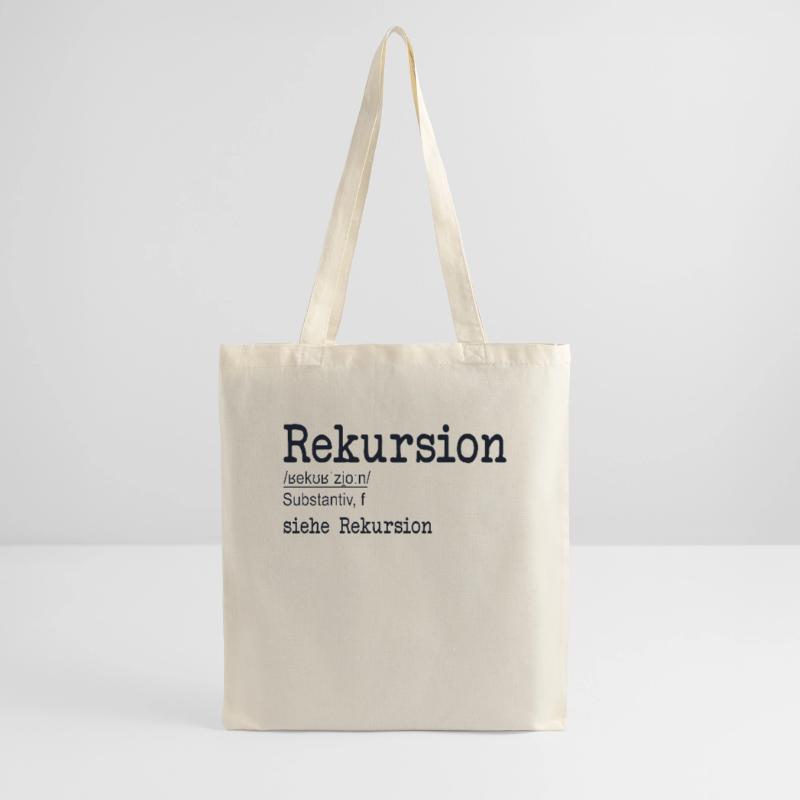 Rekursion Definition Softwareentwickler Coder Stoffbeutel