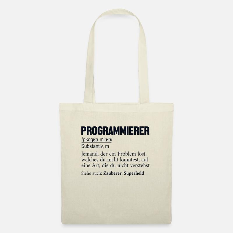 Programmierer Definition Developer Coder - Stoffbeutel - Natur