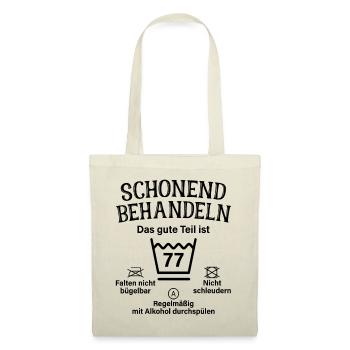 77. Geburtstag Schonend Behandeln 77 Teil Ist 77 - Stoffbeutel - Natur - Vorne
