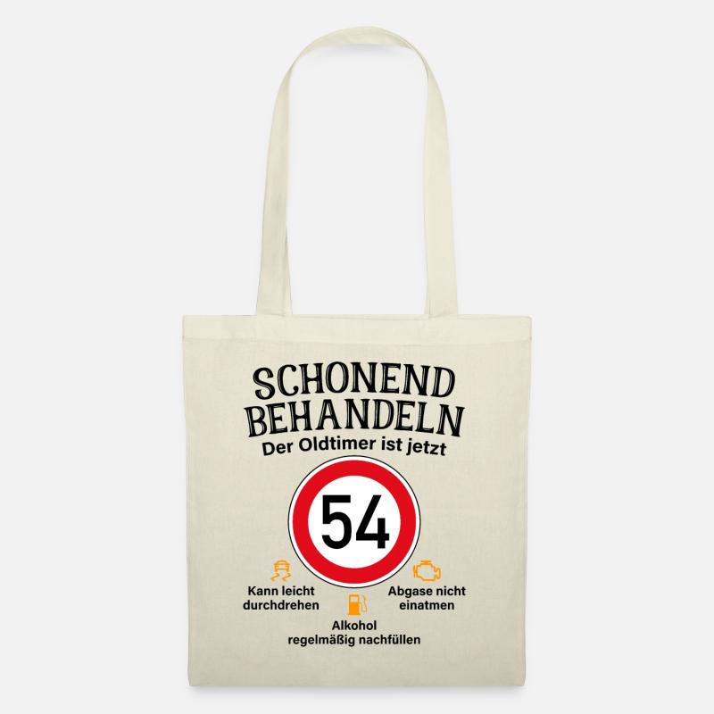 54. Geburtstag Schonend Behandeln Oldtimer Ist 54 - Stoffbeutel - Natur