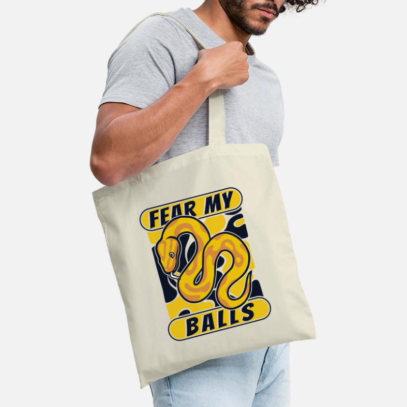 Fear My Balls Python Snake Banana Ball Python Sac en tissu