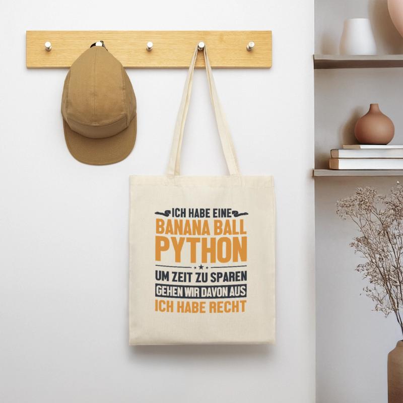 Banana Ball Python hat immer Recht Python Banana Stoffbeutel