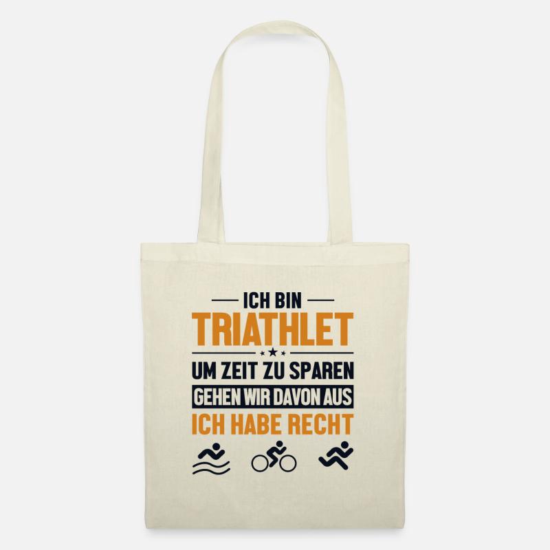 Triathlet hat immer Recht Triathlet Training - Stoffbeutel - Natur