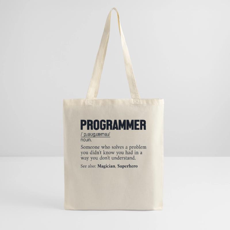 Programmer Definition Softwareentwickler Coder Stoffbeutel