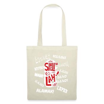 SINGAPORE SLANG, SINGLISH ~ WHITE WORDINGS - Tote Bag - nature - Front