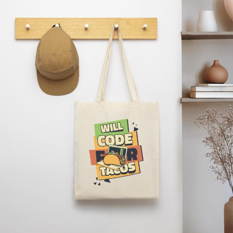 Will Code For Tacos Developer Coder Programmer Sac en tissu