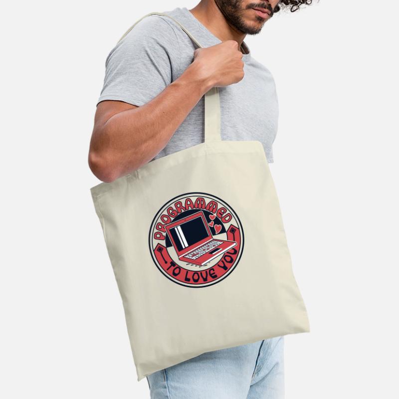 Programmed To Love You Developer Coder Stoffbeutel