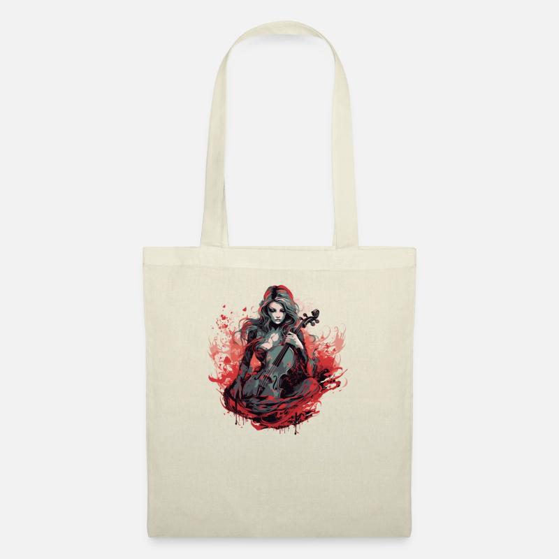 Cellospieler Cellist-Musiker Gothic-Witchcraft - Stoffbeutel - Natur
