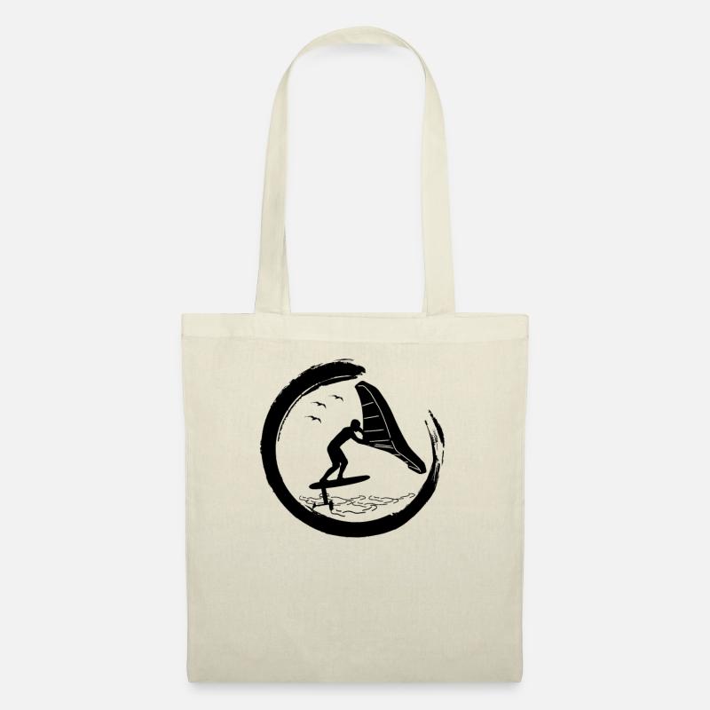 Wingfoil Surfer Wingfoiling Hydrofoil Wing-Foiling - Sac en tissu - nature