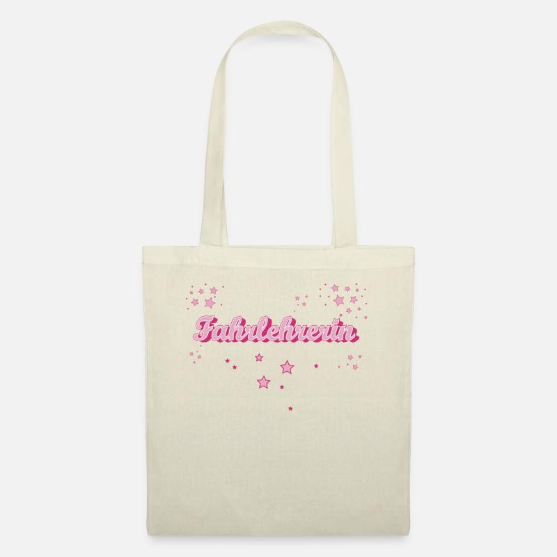 Fahrschule Abschluss-Geschenk Fahrlehrerin - Stoffbeutel - Natur