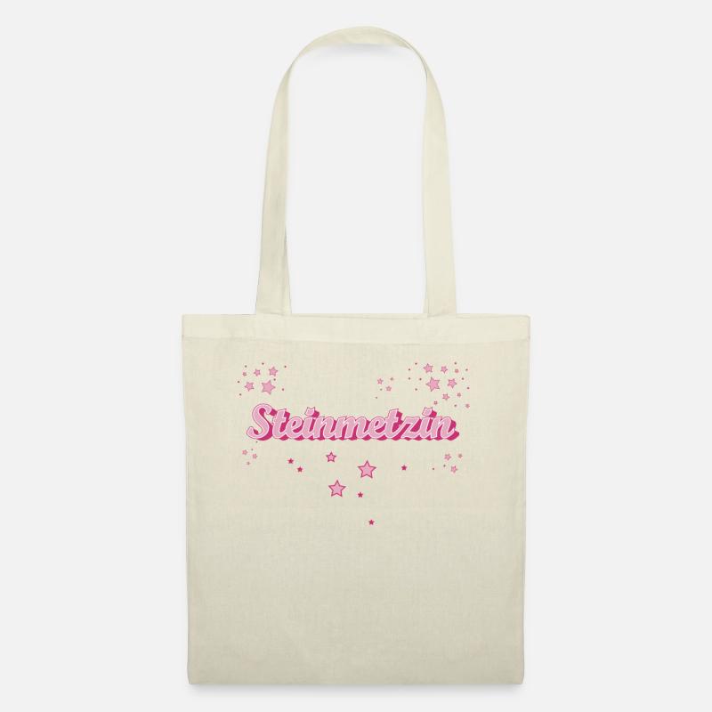 Handwerker Abschluss-Geschenk Steinmetzin - Stoffbeutel - Natur