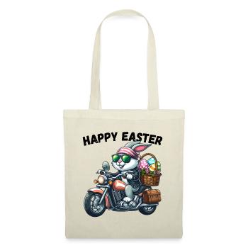 Happy Easter Bunny Motorcycle Cool Biker Easter Bunny - Tote Bag - nature - Front