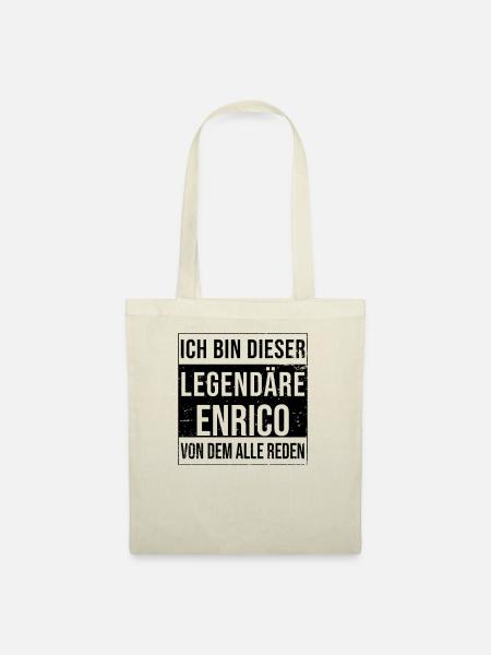 Ich bin dieser legendäre für Enrico - Stoffbeutel - Natur