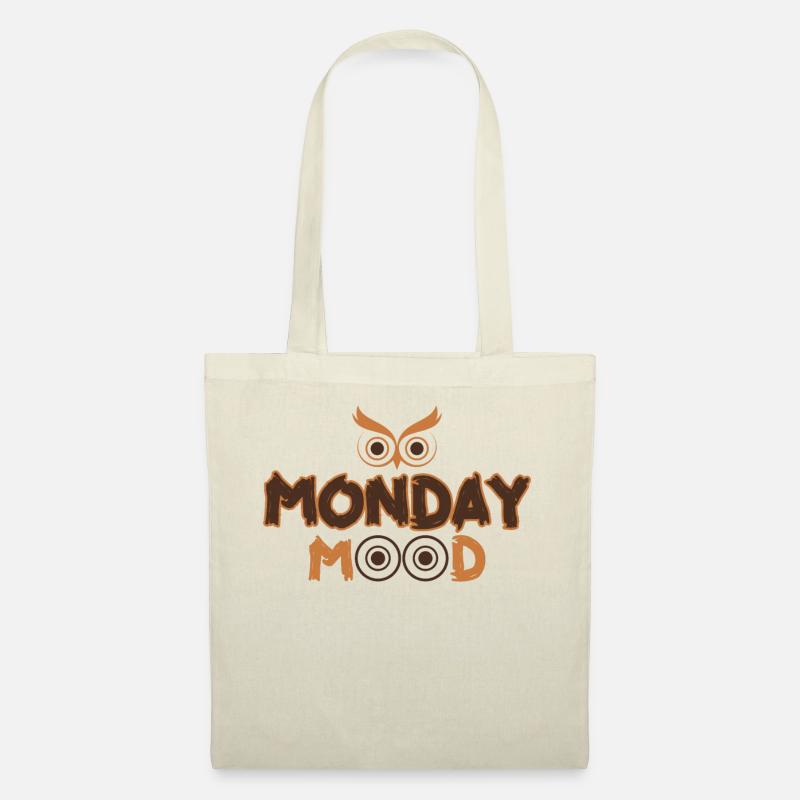 Monday Mood, Eule, Statement funny Montags Montag - Stoffbeutel - Natur