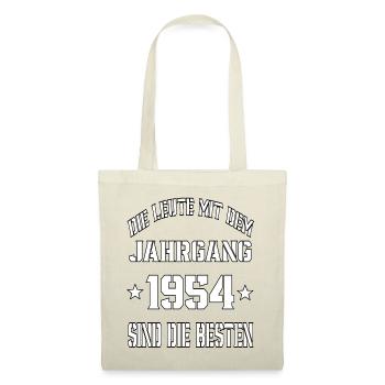 Die Leute mit dem Jahrgang 1954 - Stoffbeutel - Natur - Vorne