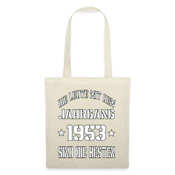 Die Leute mit dem Jahrgang 1953 - Stoffbeutel - Natur - Vorne