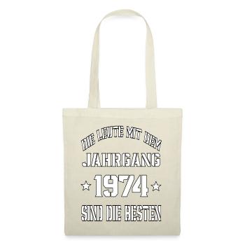 Die Leute mit dem Jahrgang 1974 - Stoffbeutel - Natur - Vorne