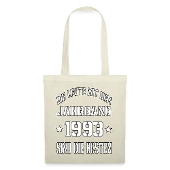 Die Leute mit dem Jahrgang 1993 - Stoffbeutel - Natur - Vorne