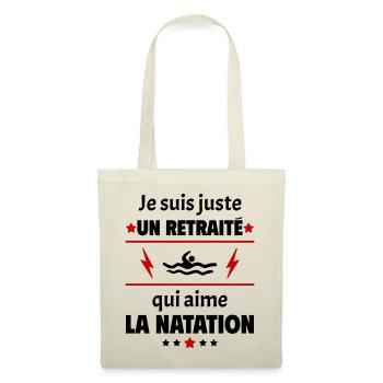 Juste un retraité qui aime la natation, retraite - Sac en tissu - nature - Devant