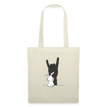 Rock Hase – Der coolste Hase im Rampenlicht - Stoffbeutel - Natur - Vorne