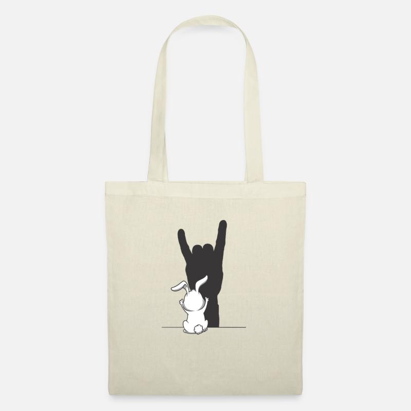 Rock Hase – Der coolste Hase im Rampenlicht - Stoffbeutel - Natur