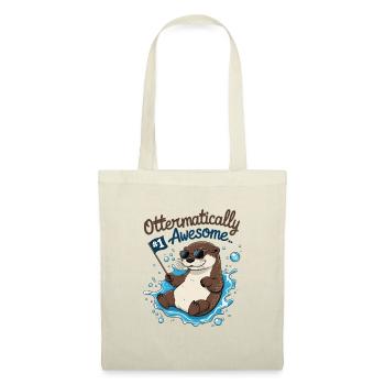 Ottermäßig cool – Lustiger Otter - Stoffbeutel - Natur - Vorne
