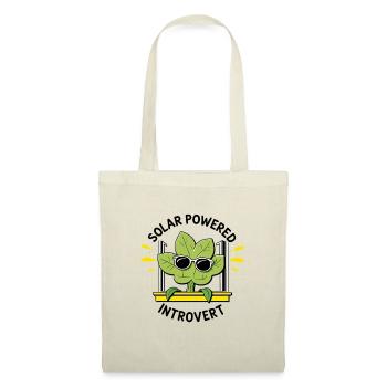 Solar Powered Introvert – Plant Joke - Tote Bag - nature - Front