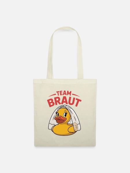 Team Braut Gummiente - Stoffbeutel - Natur