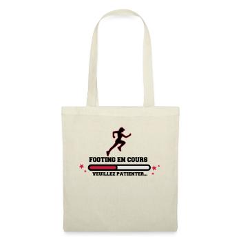 FOOTING EN COURS WOMAN - Sac en tissu - nature - Devant