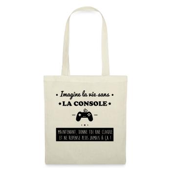 La console,geek,gamer,gaming - Sac en tissu - nature - Devant