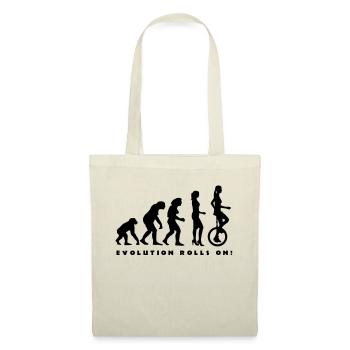 evolution_einradfahrerin_1c_b - Sac en tissu - nature - Devant