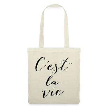 C'est la vie - Sac en tissu - nature - Devant