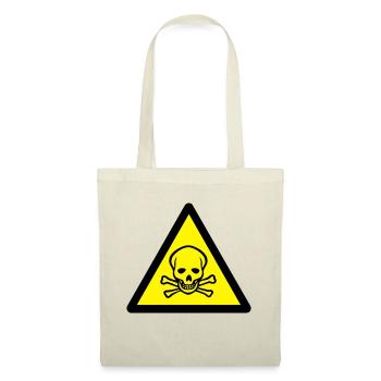 sign_2c_warning_skull - Sac en tissu - nature - Devant