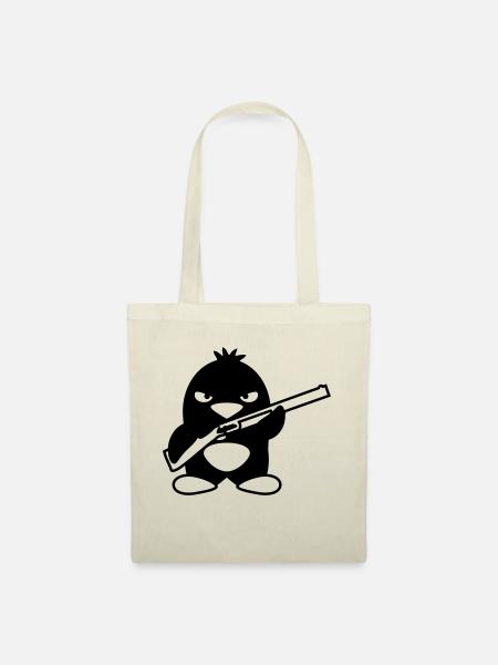 Shotgun Penguin - Stoffbeutel - Natur