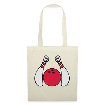 2 Cheeky Comic Bowling Pins - Stoffbeutel - Natur - Vorne