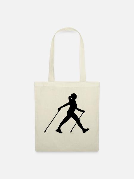 Nordic walking - Stoffbeutel - Natur