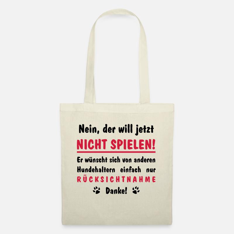 will nicht spielen will nur spielen - Stoffbeutel - Natur