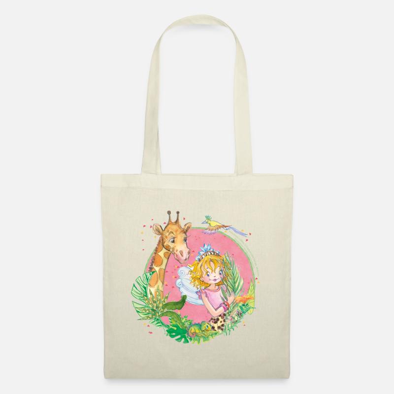 Prinzessin Lillifee mit Giraffe - Stoffbeutel - Natur