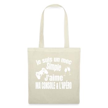 console et apéro - Sac en tissu - nature - Devant
