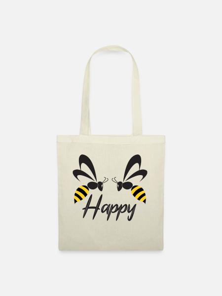 happy bees - Stoffbeutel - Natur