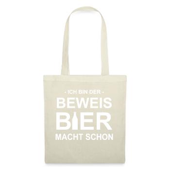 Bier Wein Whiskey Schnaps Alkohol - Stoffbeutel - Natur - Vorne