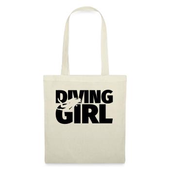 Diving Girl - Taucherin lustiges Design Frauen - Stoffbeutel - Natur - Vorne