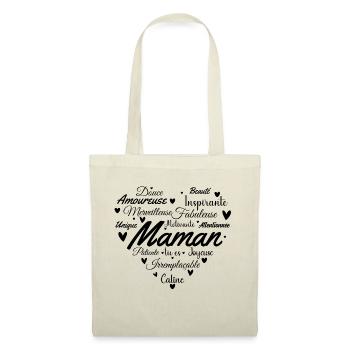 Fête des mères, maman célébration - Sac en tissu - nature - Devant