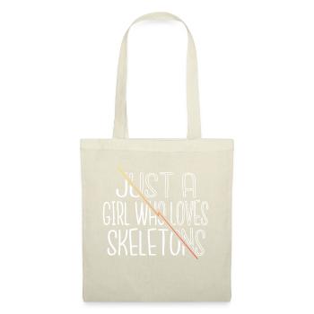 Anatomie du squelette Geek Mort Heureux Citation Drôle - Sac en tissu - nature - Devant