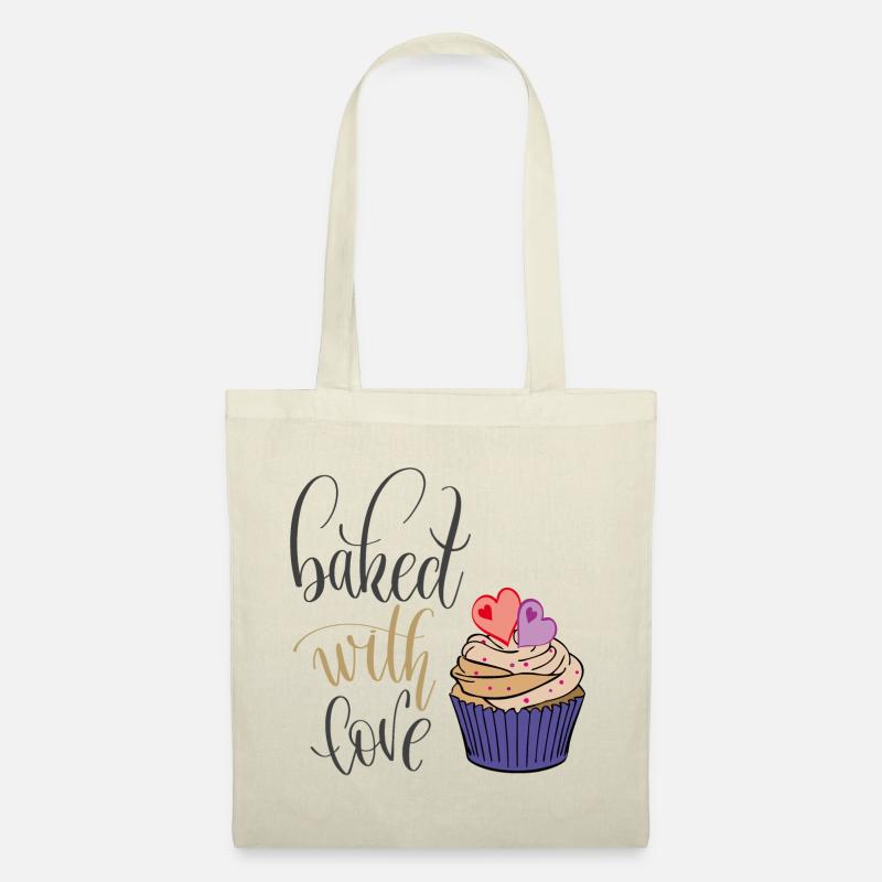backen mit Liebe - Stoffbeutel - Natur